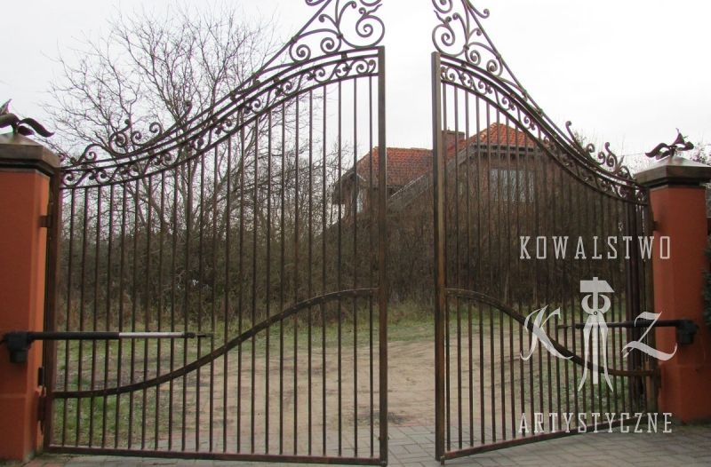 Brama wjazdowa wykonana w powiecie Olsztyńskim